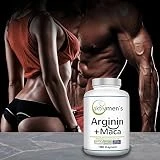 aktivmen´s Arginin + Maca - HOCHDOSIERT - L-Arginin Base 3600 plus Maca Wurzel Extrakt 20:1 (Maca 6000) 100% VEGAN + ohne Magnesiumstearat | 180 Kapseln, 1 Dose (1 x 140 g) hergestellt in Deutschland - 2