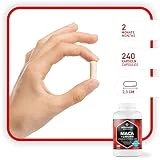 Maca Kapseln hochdosiert 4000 mg + L-Arginin 1800 mg + Vitamine + Zink, 240 Kapseln für 2 Monate, Qualitätsprodukt-Made-in-Germany jetzt zum Aktionspreis und 30 Tage kostenlose Rücknahme! 1er Pack (1 x 206,4 g) - 2