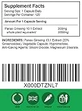 LLS Panax Ginseng 3000mg | Bekannt als Koreanischer Ginseng | 120 Hochleistungskapseln (4 Monate Versorgung) | 300 mg pro Kapsel, 10: 1 Extrakt (3000 mg äquivalent einer ganzen Pflanze) | 20% Ginsenoside | Für ein verbessertes Denken, Konzentration, Gedächtnis und Effizienz bei der Arbeit, körperliche Ausdauer und sportliche Ausdauer | Premium Supplement in Großbritannien hergestellt | Love Life Supplements - 2