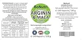 DER L-Arginin VERGLEICHSSIEGER 2018 bei vergleich.org! BoNutri Arginin 1500 mg und Maca 1200 mg 140 Kapseln Hochdosiert Monatsbedarf L Arginin Vegan Ohne Magnesiumstearat Glutenfrei Laktosefrei - 3